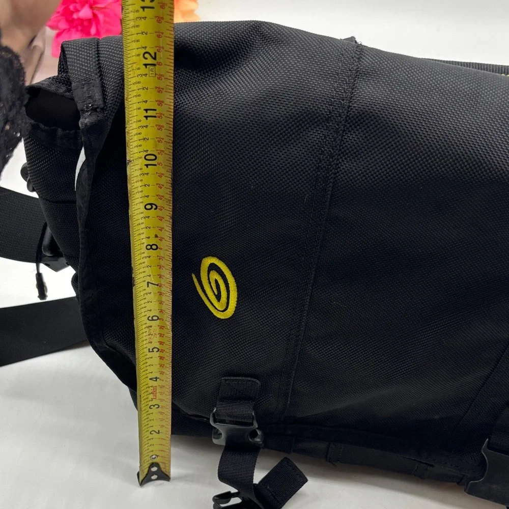 Timbuk2 Black Messenger Bag with Yellow Logo